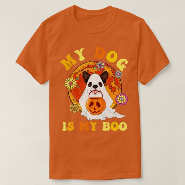 Camiseta Meu Cachorro É Boo, Dono De Cachorro Engraçado Boo (Frente do Design)