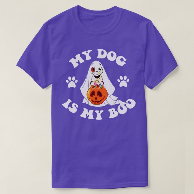 Camiseta Meu Cachorro É Boo, Dono De Cachorro Engraçado Boo (Frente do Design)
