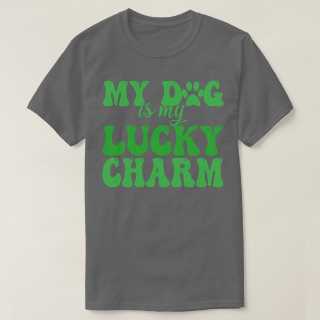 Camiseta meu cachorro é meu amuleto da sorte (Frente do Design)