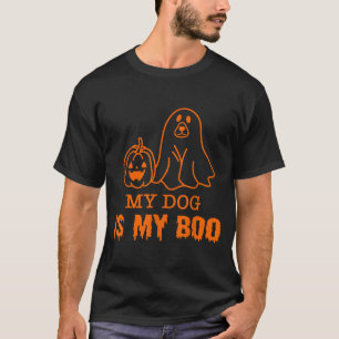 Camiseta Meu Cachorro É Meu Boo Halloween Para Amantes de C