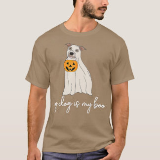 Camiseta Meu Cachorro É Meu Cachorro Engraçado Boo Ghost Ha
