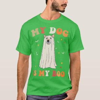 Camiseta Meu Cachorro É Meu Cachorro Engraçado Boo Ghost Ha