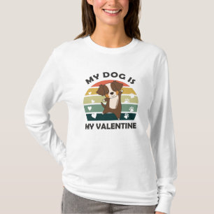 Camiseta Meu Cachorro É Meu Namorados Vintage Shepherd