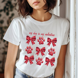 Camiseta Meu Cachorro É O Meu Namorados De Pás De Arco Verm