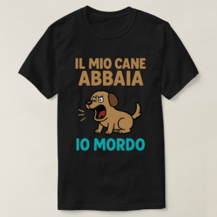 Camiseta Meu Cachorro Late Eu Mordo – Gráfica Divertida c