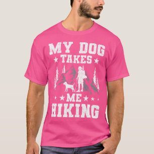 Camiseta Meu Cachorro Leva-Me A Caminhar De Volta Acampando
