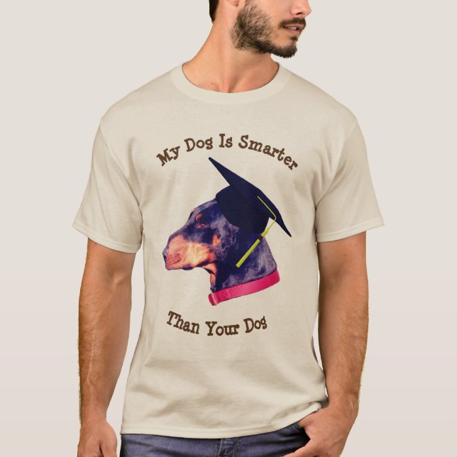 Camiseta Meu Cachorro Mais Inteligente Que Seu Doberman Eng (Frente)