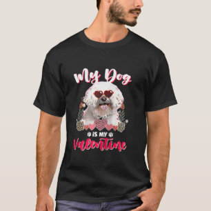 Camiseta Meu Cachorro Maltês é meu Namorados Feliz Dia do A
