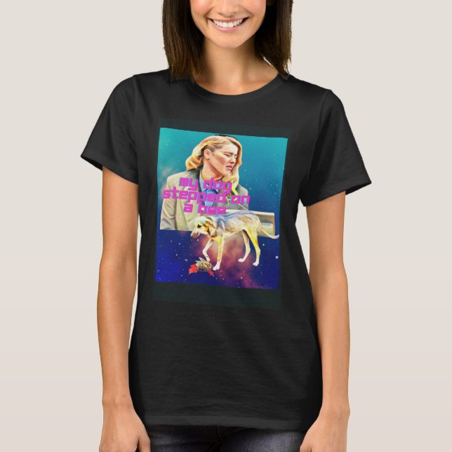 Camiseta Meu cachorro pisou em uma abelha (Frente)