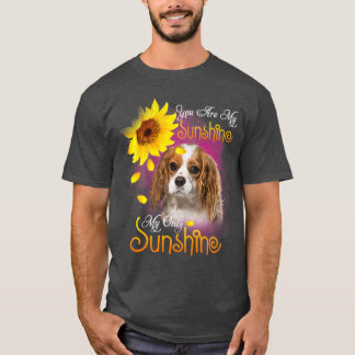 Camiseta Meu Cachorro Sunshine Charles Spaniel Com Girassói