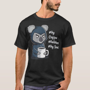 Camiseta Meu Café Combina Com Meu Nerd De Cafeína Gótico Ko