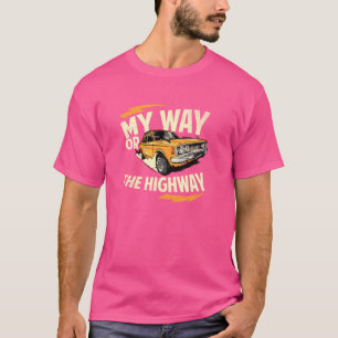 Camiseta Meu Caminho Ou A Garagem Muscular Clássica Da Estr