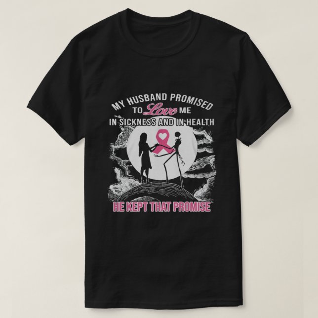 Camiseta Meu Cancer de Mama Marido (Frente do Design)