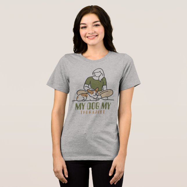 Camiseta Meu Cão Meu Terapeuta (Frente Completa)