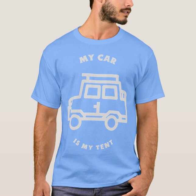 Camiseta Meu Carro É Meu Auto Camping retro (Frente)