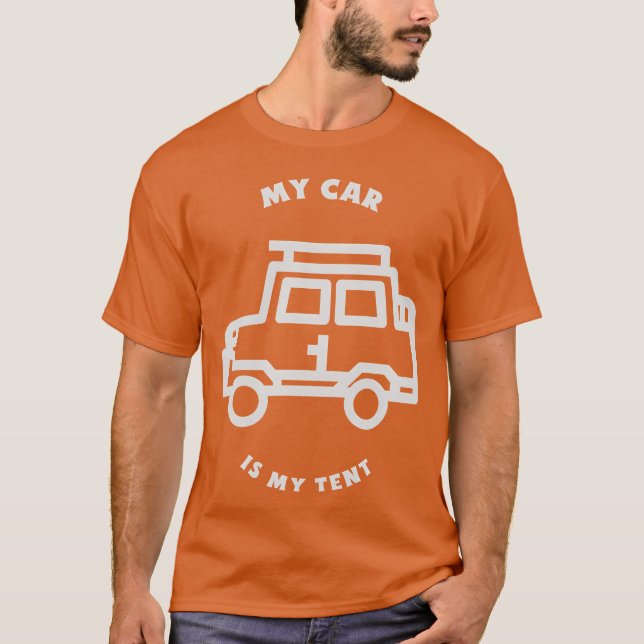 Camiseta Meu Carro É Meu Presente de Auto Camping (Frente)