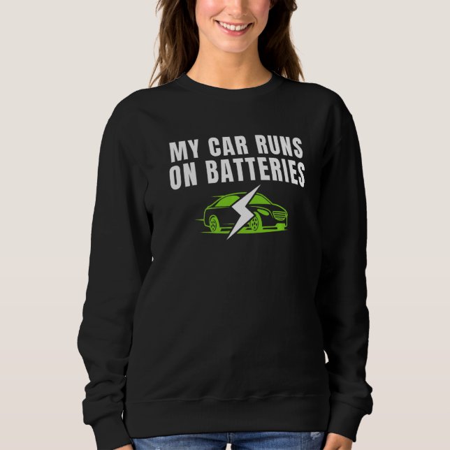 Camiseta Meu Carro Funciona Com Baterias Dirija Carros Elét (Frente)