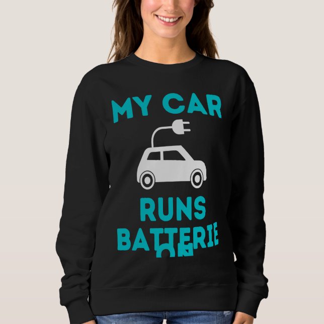 Camiseta Meu Carro Funciona Com Baterias Veículo Carro Elét (Frente)