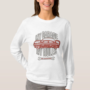 Camiseta Meu Carro Vermelho Clássico Regras Retro Mecânico