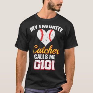 Camiseta Meu Catcher Favorito Me Chama Gigi Catcher Basebal