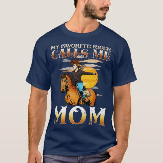 Camiseta Meu Cavaleiro Favorito Me Chama Mãe Eu Cavalo Vent