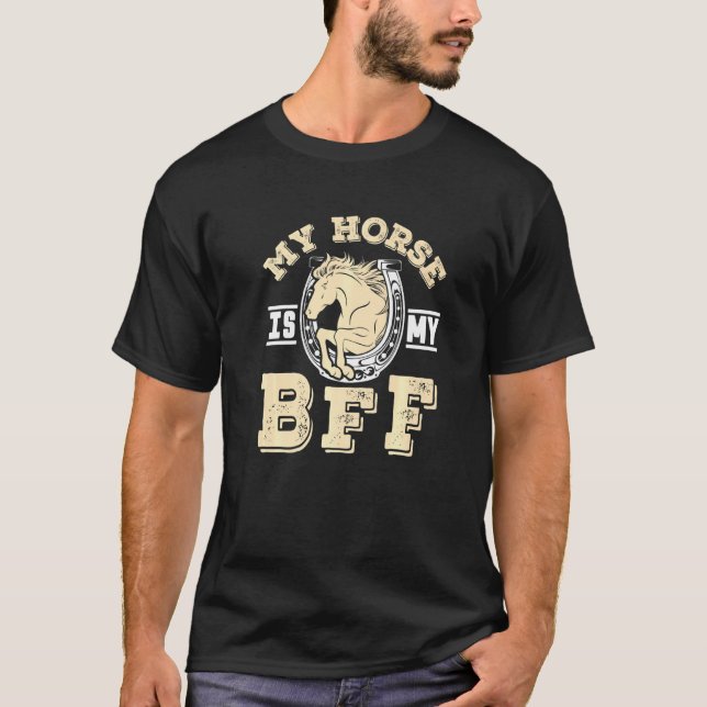 Camiseta Meu Cavalo É Meu Bff Legal Eu Amo Mares Humoralmen (Frente)