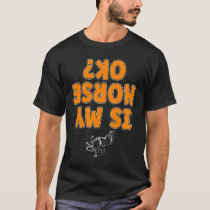 Camiseta Meu Cavalo Está Bem Salto de Cavalo Hipismo