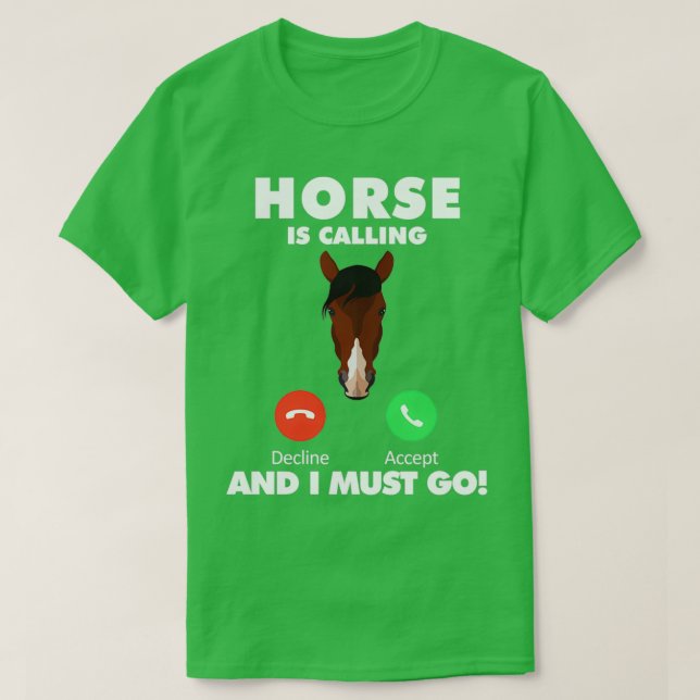 Camiseta Meu Cavalo está chamando e eu preciso ir para os a (Frente do Design)