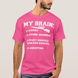 Camiseta Meu Cérebro Atirando Para Um Entusiasta De Armas