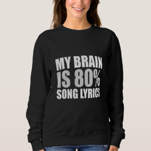 Camiseta Meu Cérebro É 80% De Letras De Música
