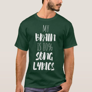 Camiseta Meu Cérebro É 80 Letras De Música
