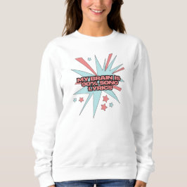 Camiseta Meu Cérebro é 90% Letras de Músicas – Arte Pop Ret