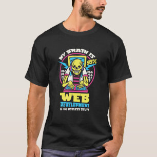 Camiseta Meu Cérebro É 95% Desenvolvimento Da Web 5% Coisas
