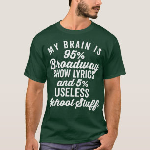 Camiseta Meu Cérebro é 95 letras brancas da Broadway