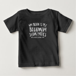 Camiseta Meu Cérebro É 95 Letras De Líricas Em Broadway Atu