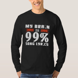 Camiseta Meu Cérebro É 99 Cantores De Música Cantora De Mús