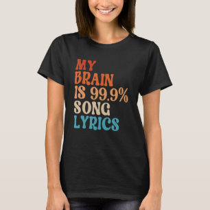 Camiseta Meu Cérebro é 99 Música Letras Música Música Músic