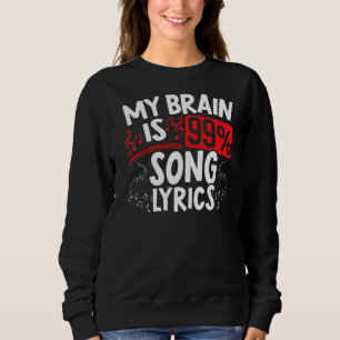 Camiseta Meu Cérebro É 99 Música Música Música Líricas Musi