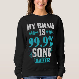 Camiseta Meu Cérebro É 99 Porcento Letras de Músicas Divert