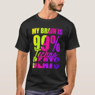 Camiseta Meu Cérebro É 99 Tecno Beats