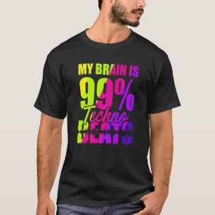 Camiseta Meu Cérebro É 99 Tecno Beats