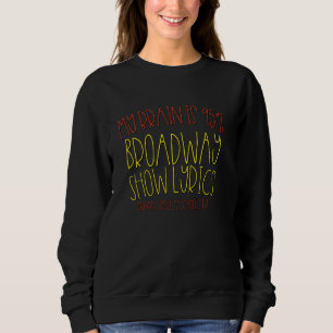 Camiseta Meu Cérebro É Letras De Broadway E Stu Escolar Inú