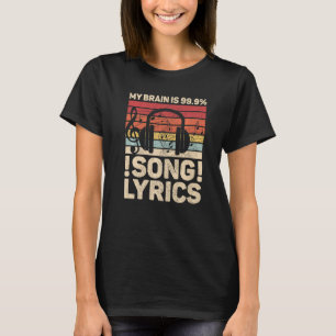 Camiseta Meu Cérebro É Música Letra Da Canção 99 9 Edm Dj