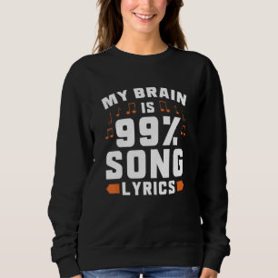Camiseta Meu Cérebro é o 99 Song Lyrics Singer Musical Thea
