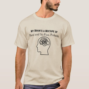 Camiseta Meu Cérebro é uma mistura de pânico