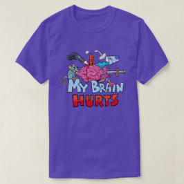 Camiseta Meu Cérebro Magoa Humor Escuro