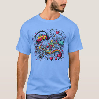 Camiseta MEU Cérebro na Música Sente o Ritmo engraçado