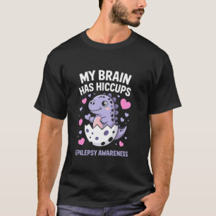 Camiseta Meu Cérebro Tem Soluços Bebê Fofo de Conscientizaç