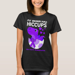 Camiseta Meu Cérebro Tem Soluços Epilepsia Fita Roxa