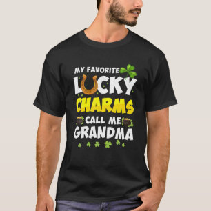 Camiseta Meu Charme Favorito Sortudo Me Chame De Rua Da Avó